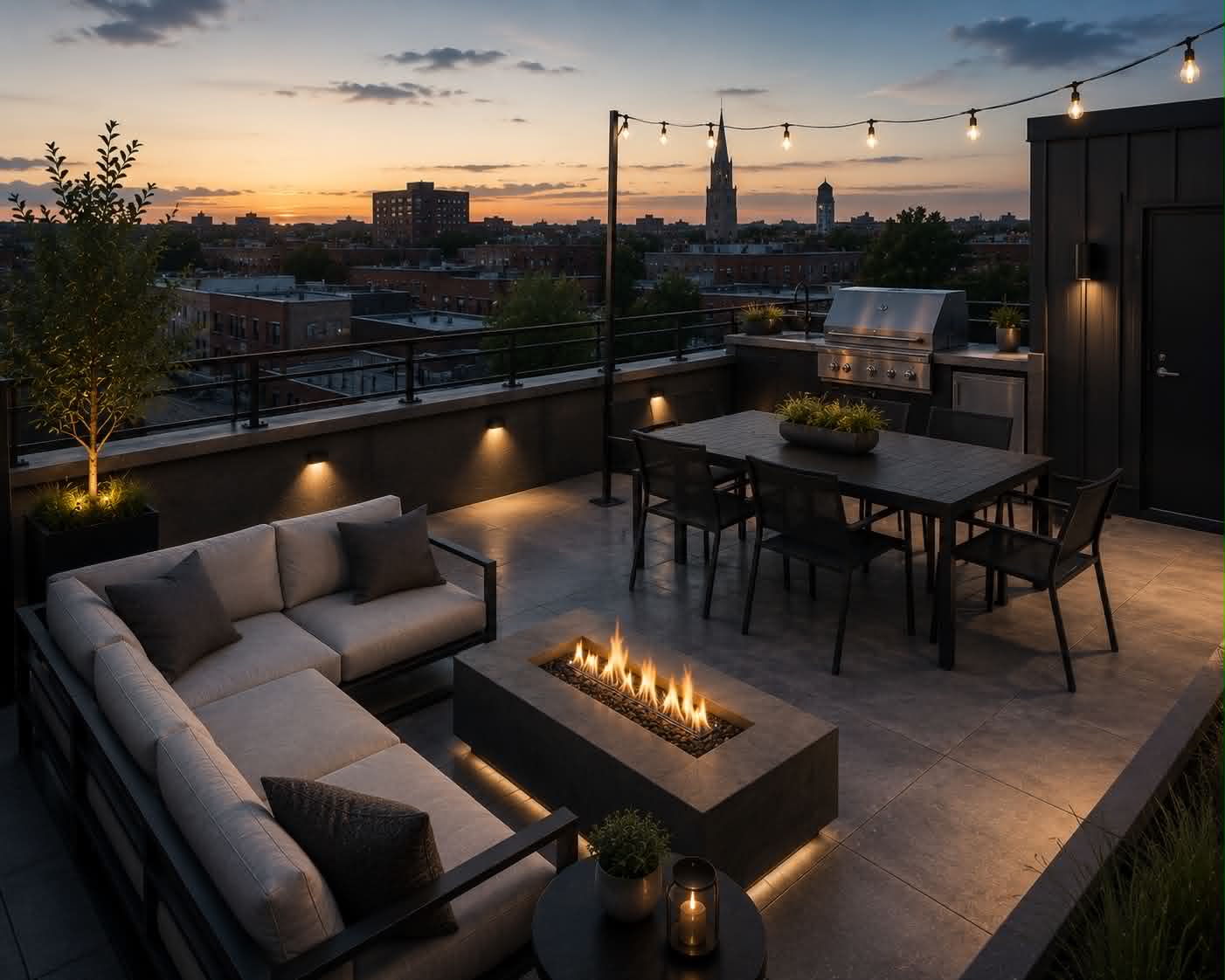 Platform West rooftop lounge environment